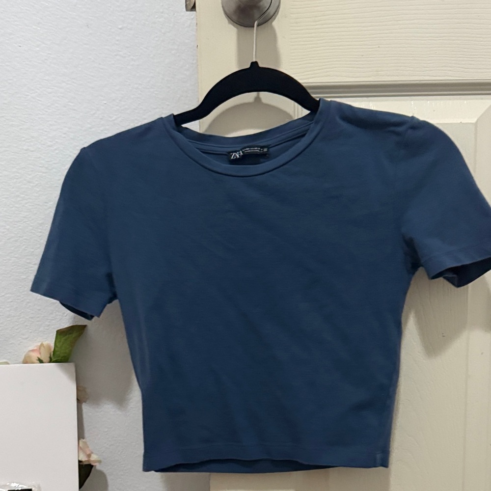 Zara Teal Women's Crop Top